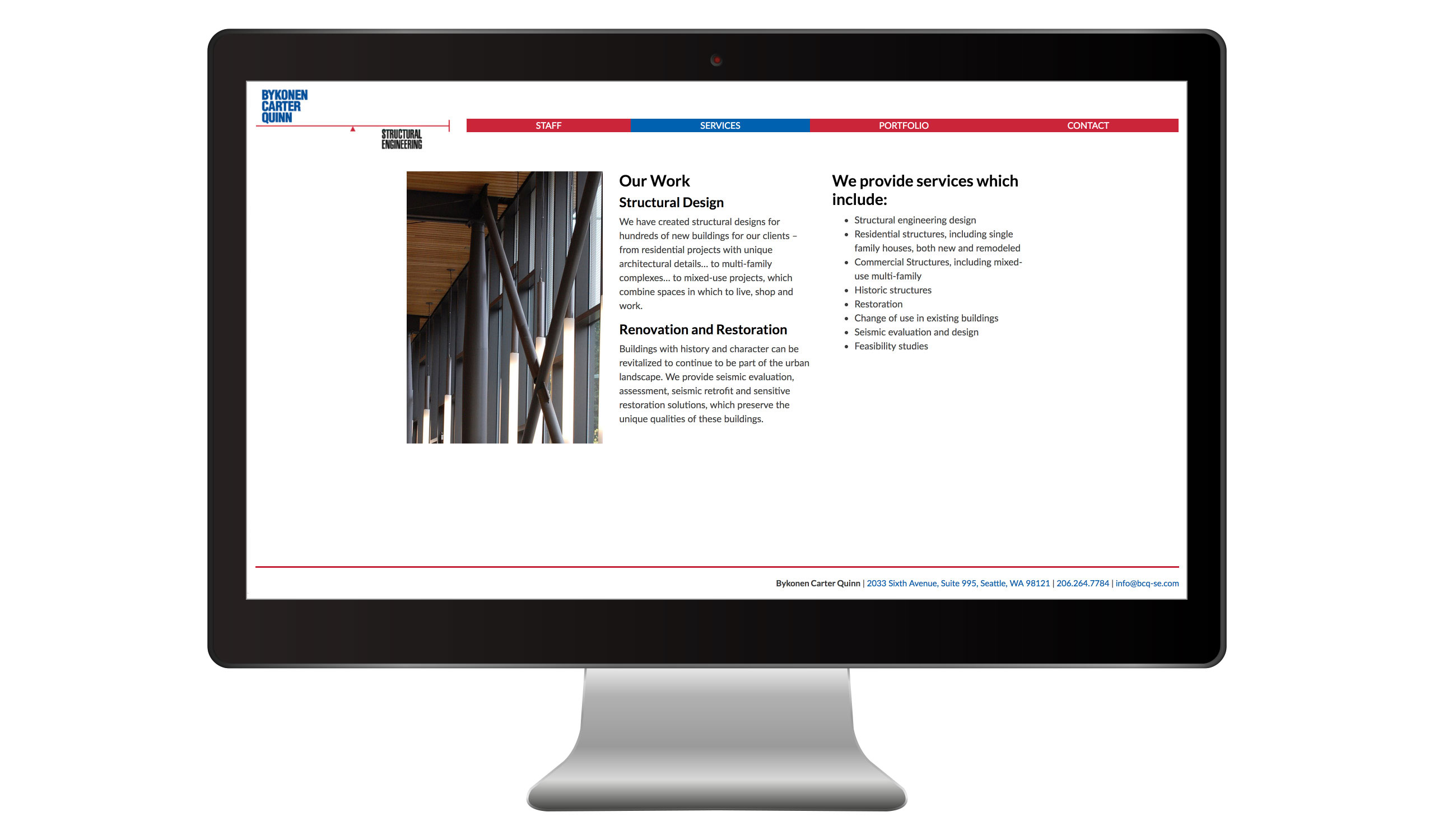 structural engineering firm website staff page