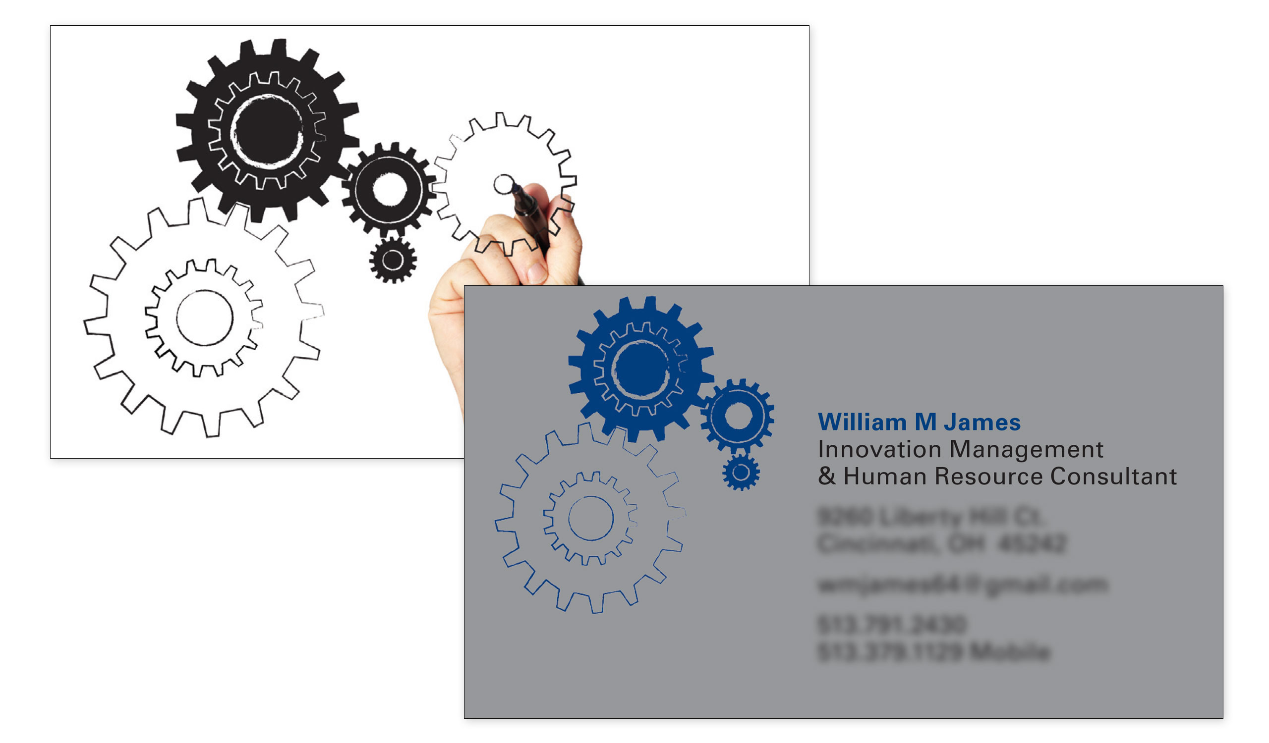 business card design for an independent consultant