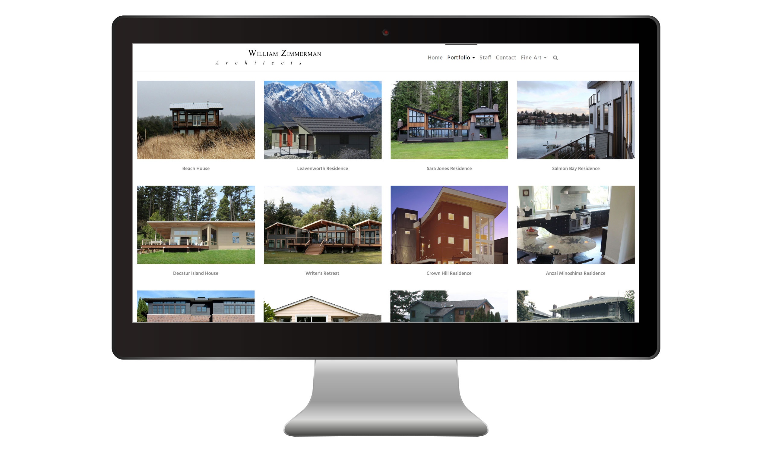 architecture firm website portfolio page