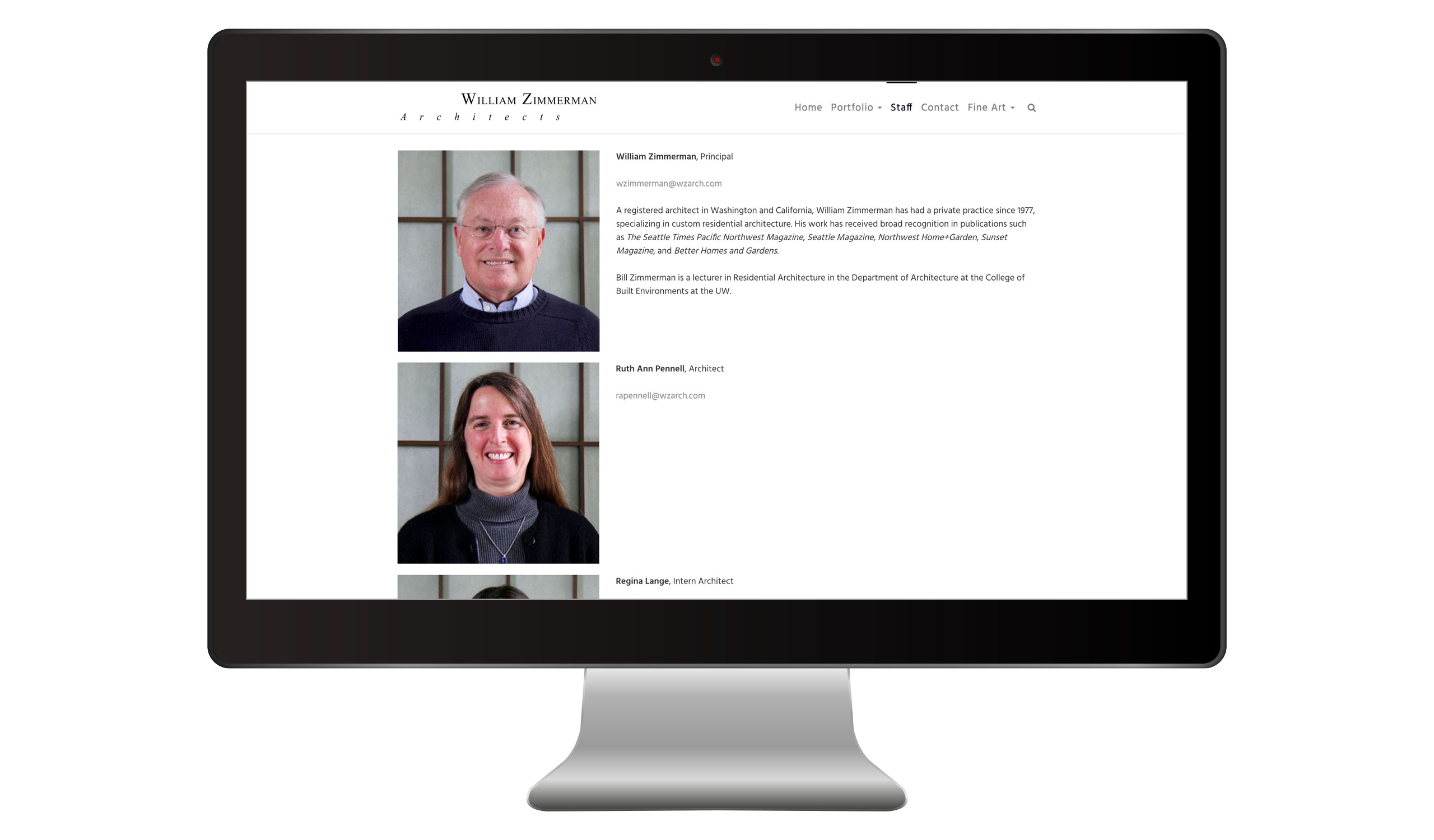 architecture firm website staff page
